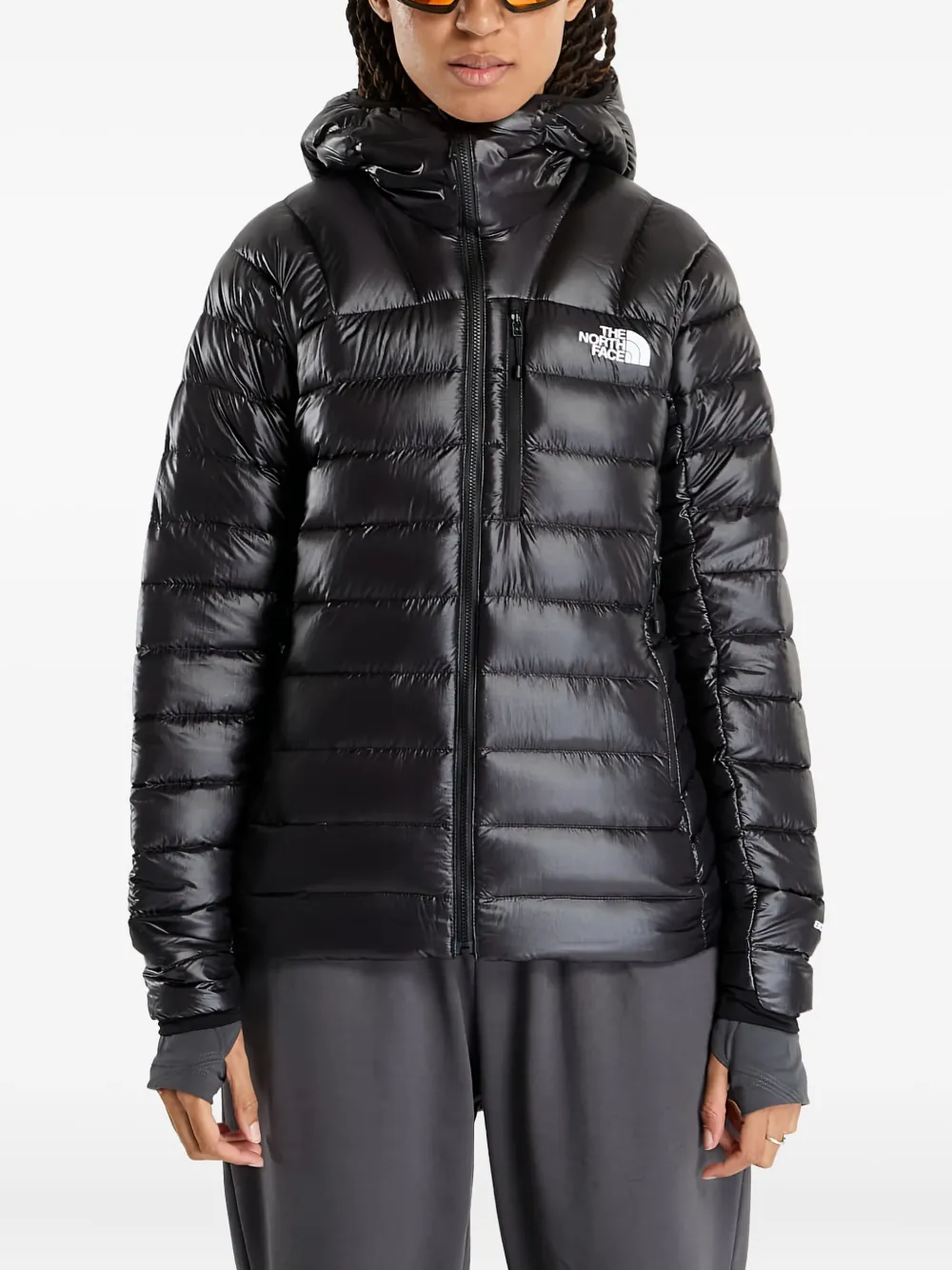 The North Face Summit Series Breithorn Hooded Puffer Jacket In Black