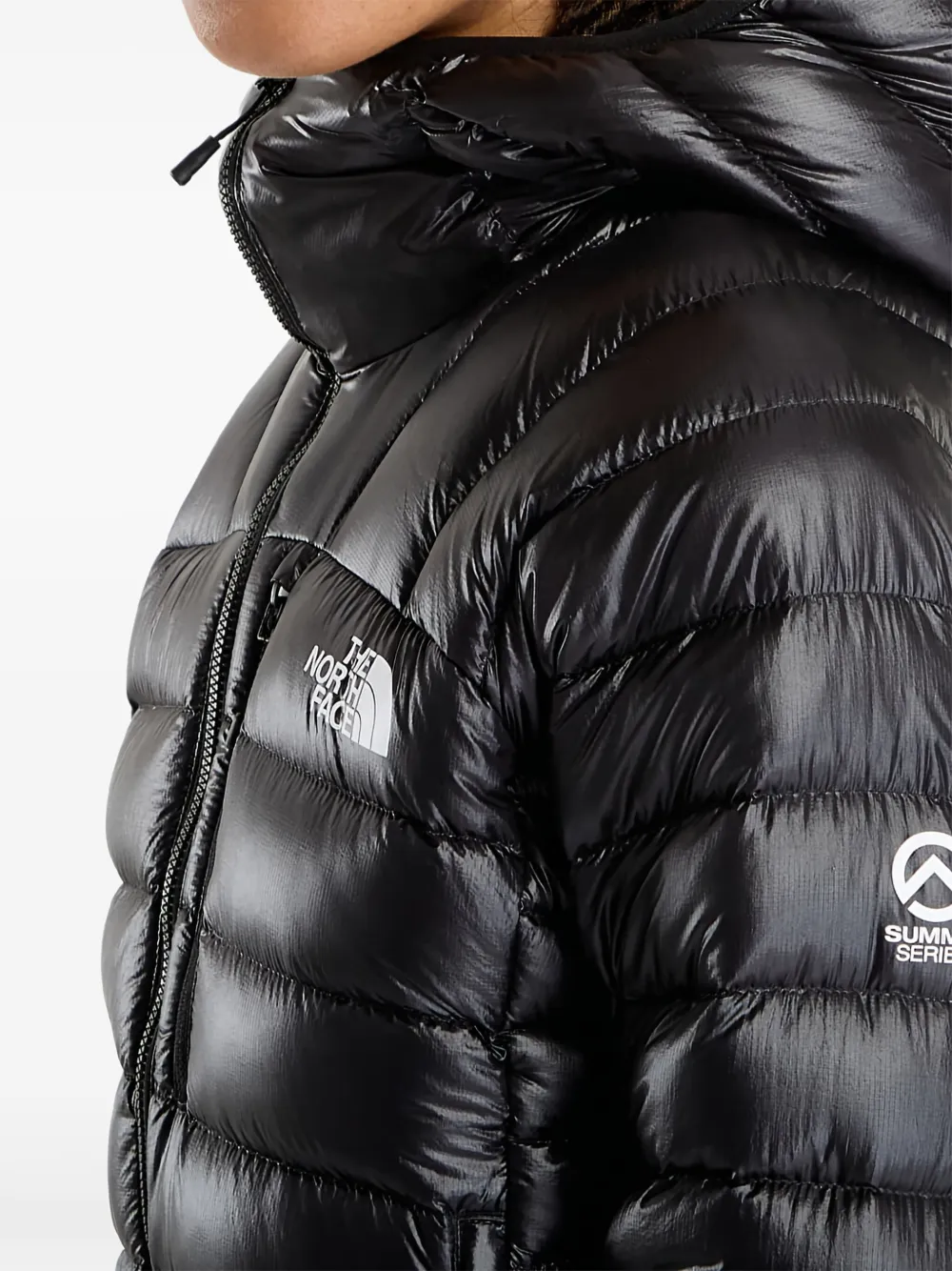 The North Face Summit Series Breithorn Hooded Puffer Jacket In Black
