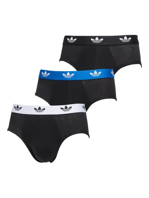 adidas logo-waistband briefs (pack of three)