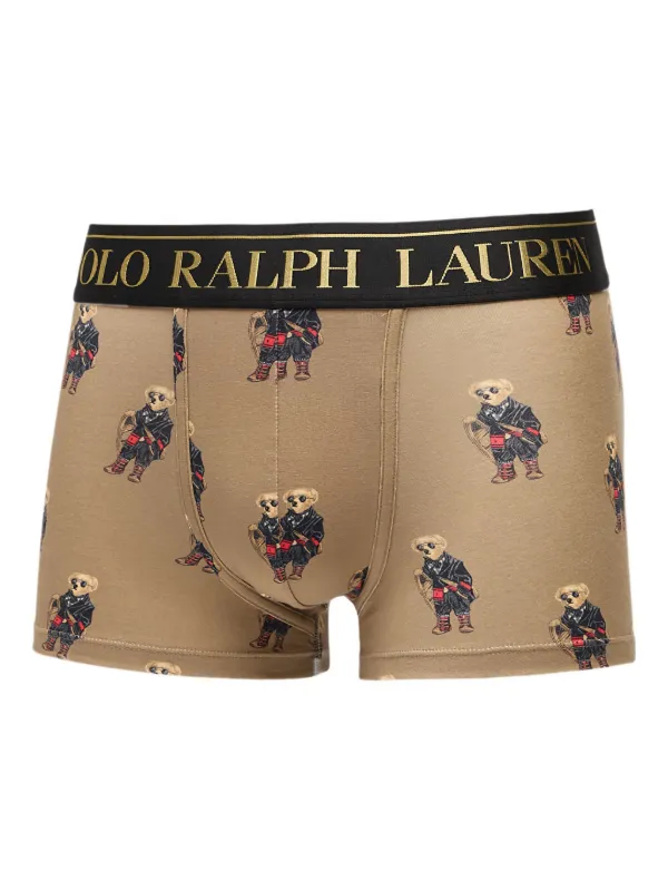 Polo Ralph Lauren Maillot De Bain à Logo Imprimé Vert FARFETCH TN