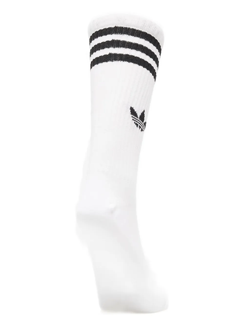 Adidas Originals Striped Logo Socks (pack Of Three) In White