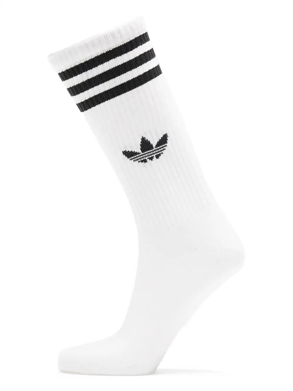 adidas Drie paar gestreepte sokken met logo Wit