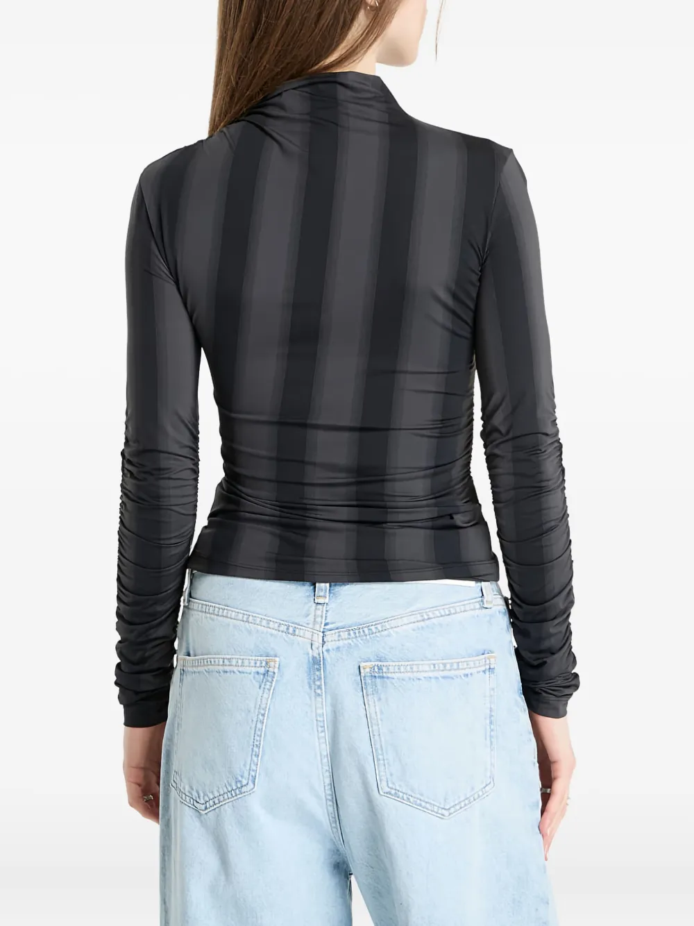 Adidas Originals Striped Longsleeve Tee In Black