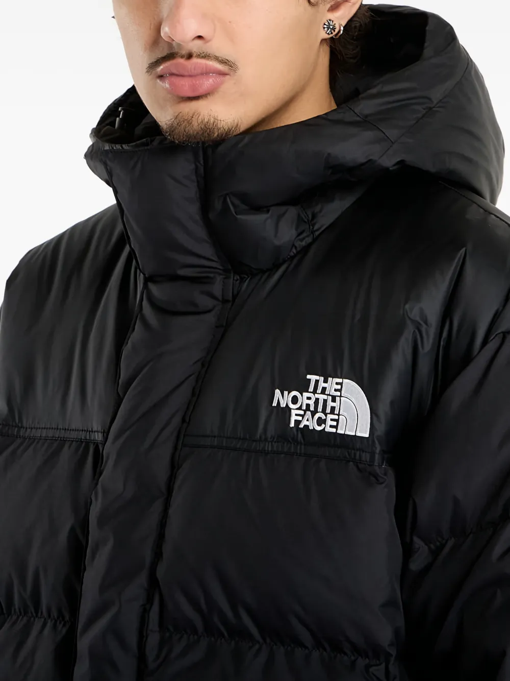 The North Face Nuptse parka met capuchon Zwart