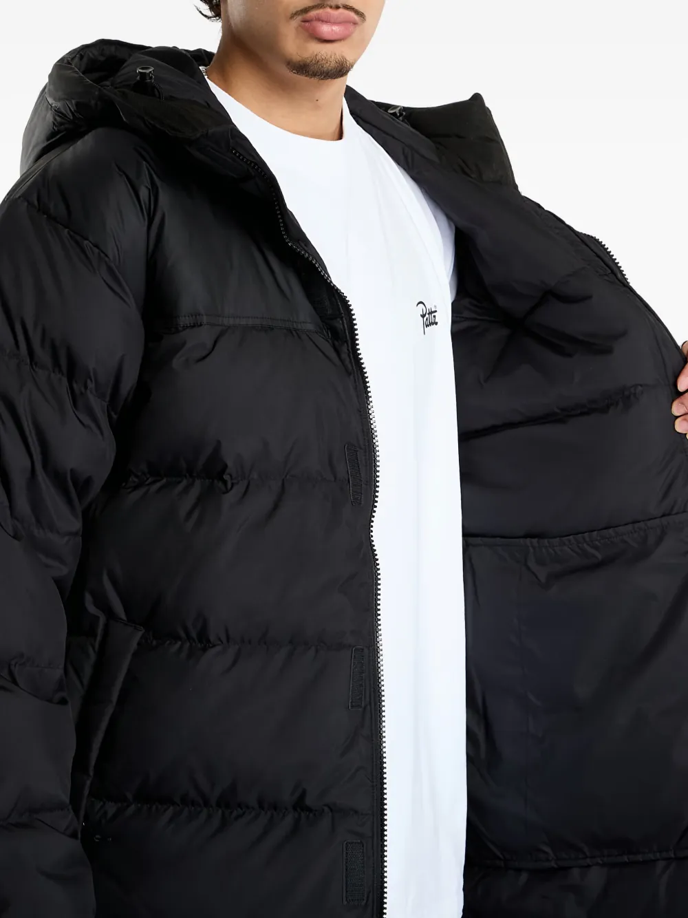 The North Face Nuptse parka met capuchon Zwart