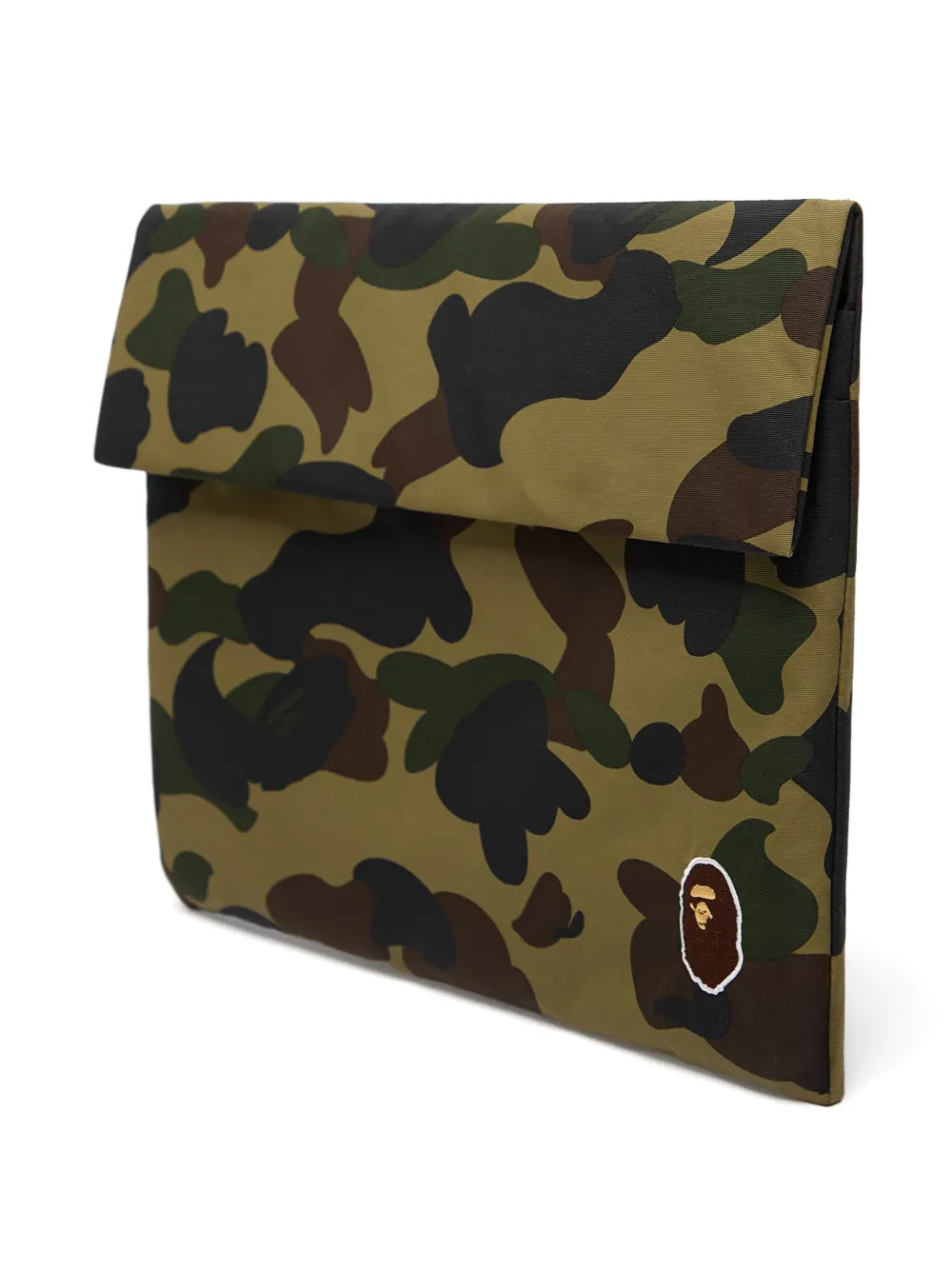 A BATHING APE Laptophoes met camouflageprint en applicatie Groen