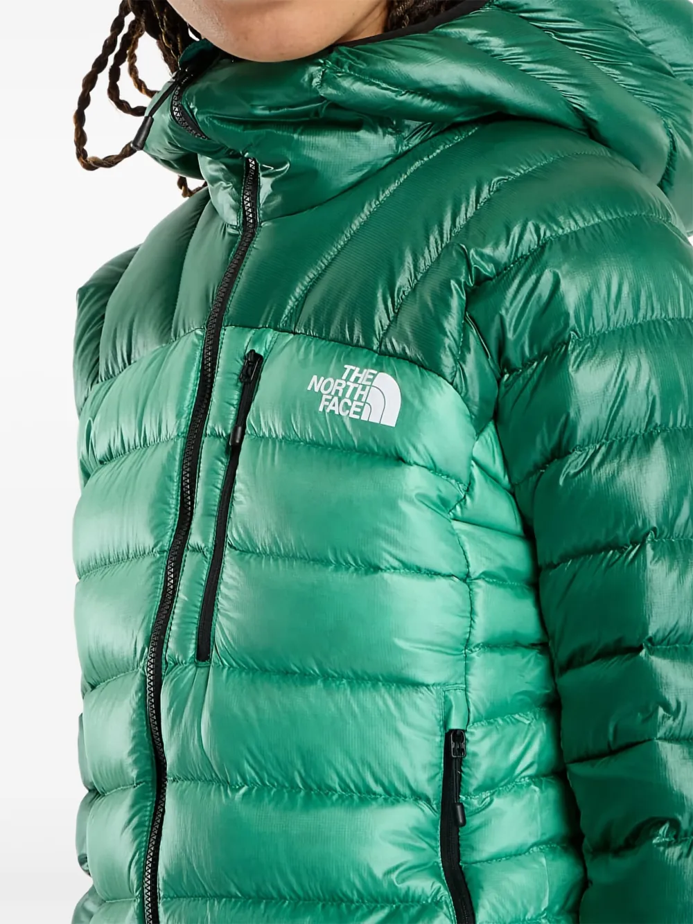 The North Face Hooded Summit Breithorn Down Jacket In Green