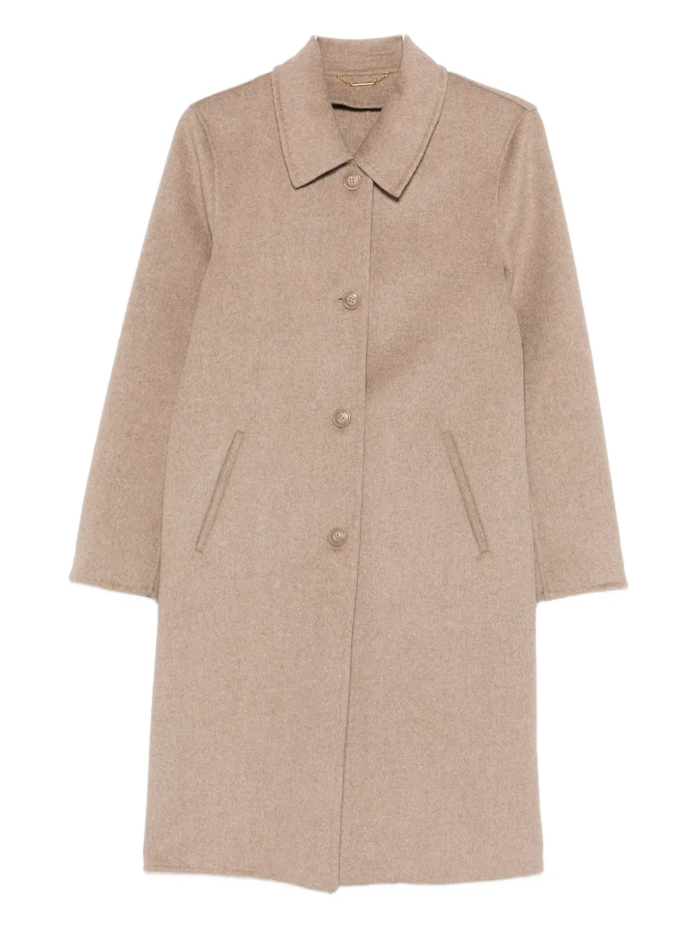 Seventy Button Pocket Coat In Brown