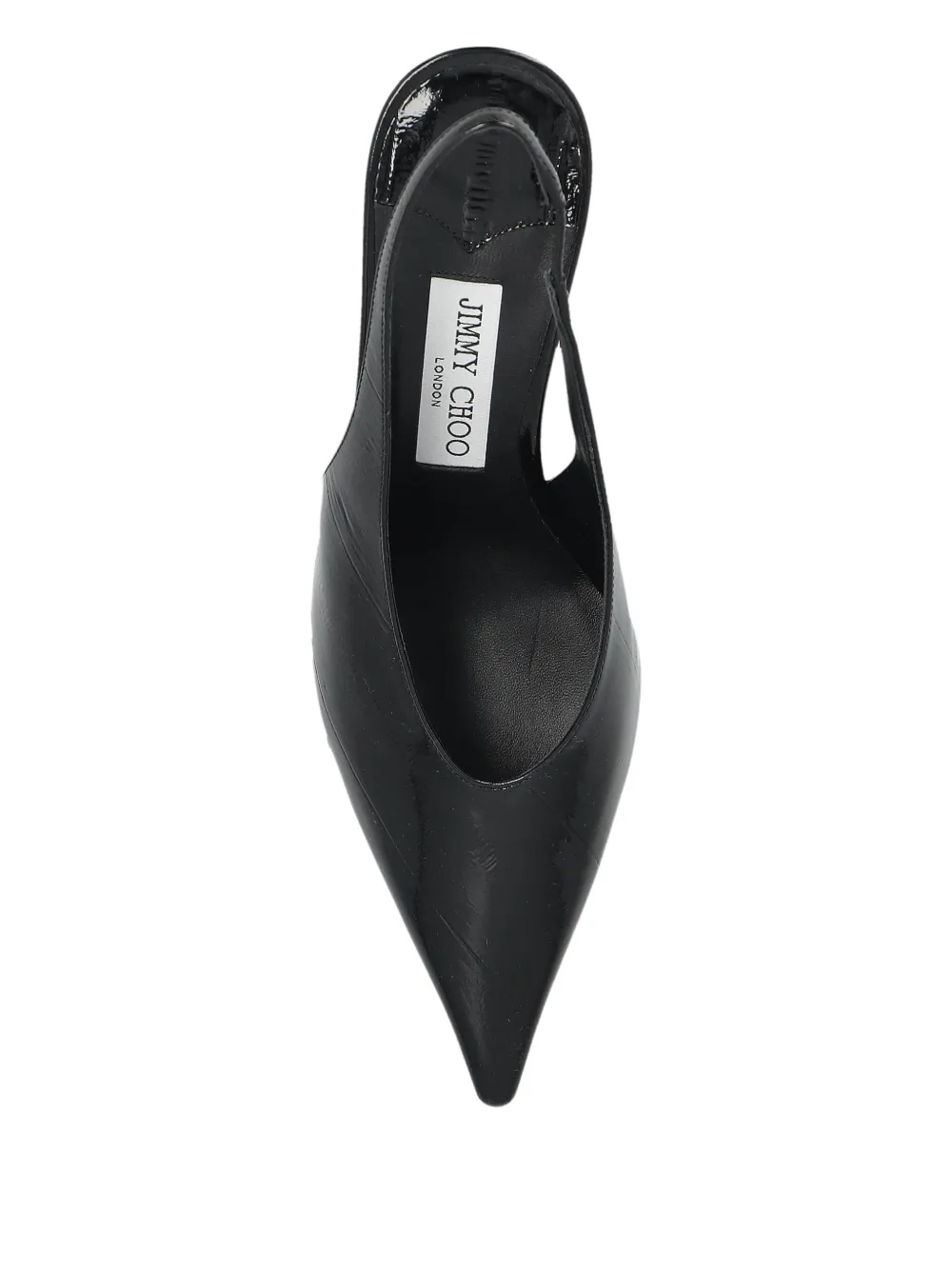 Jimmy Choo 95 mm Isa slingback pumps met puntige neus Zwart