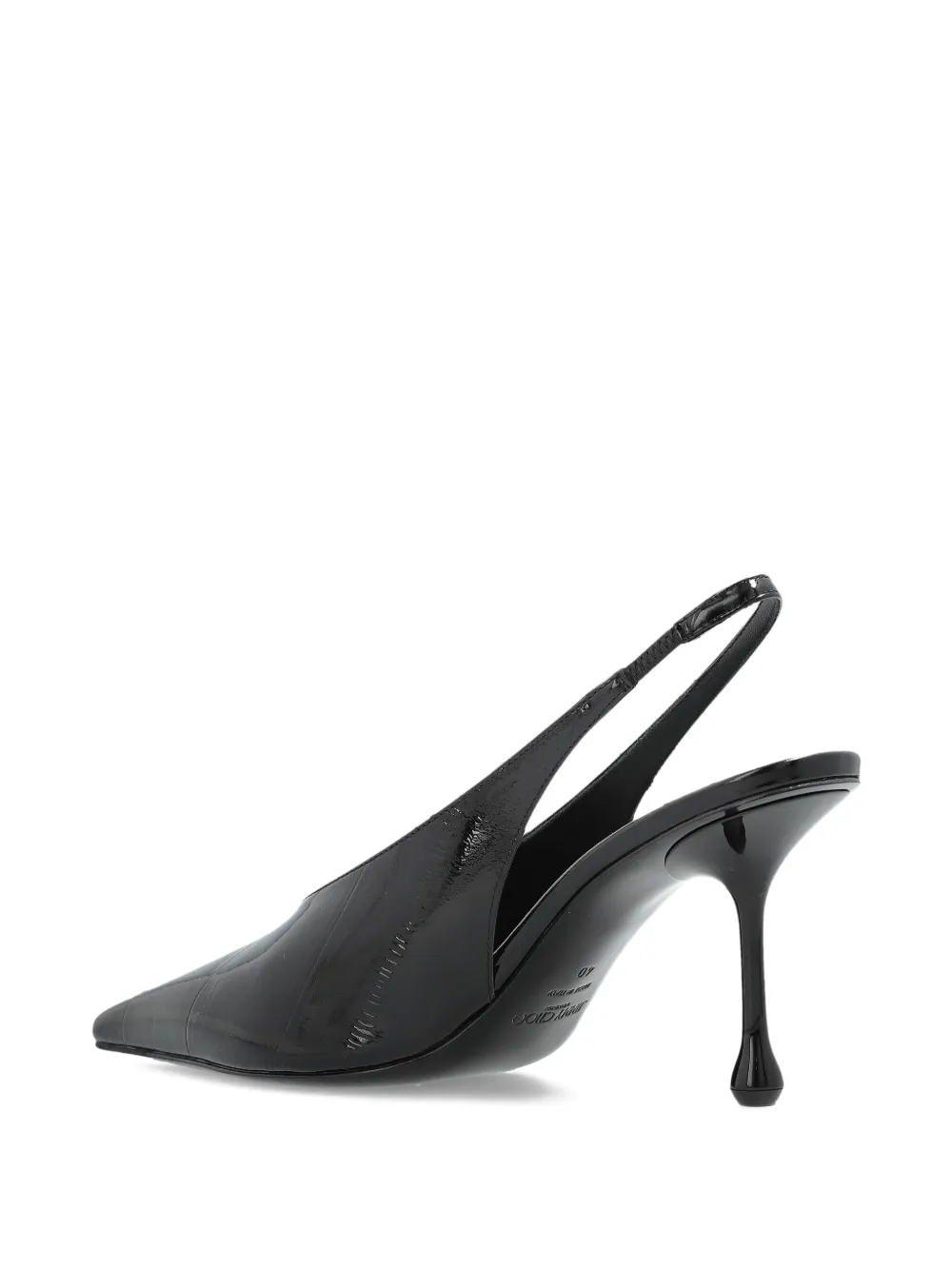 Jimmy Choo 95 mm Isa slingback pumps met puntige neus Zwart