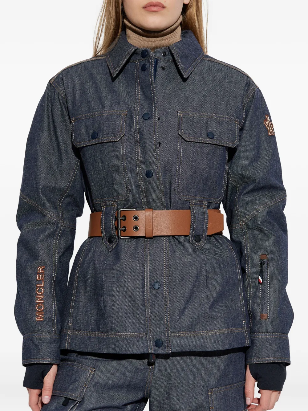 Moncler Grenoble Denim jack Blauw