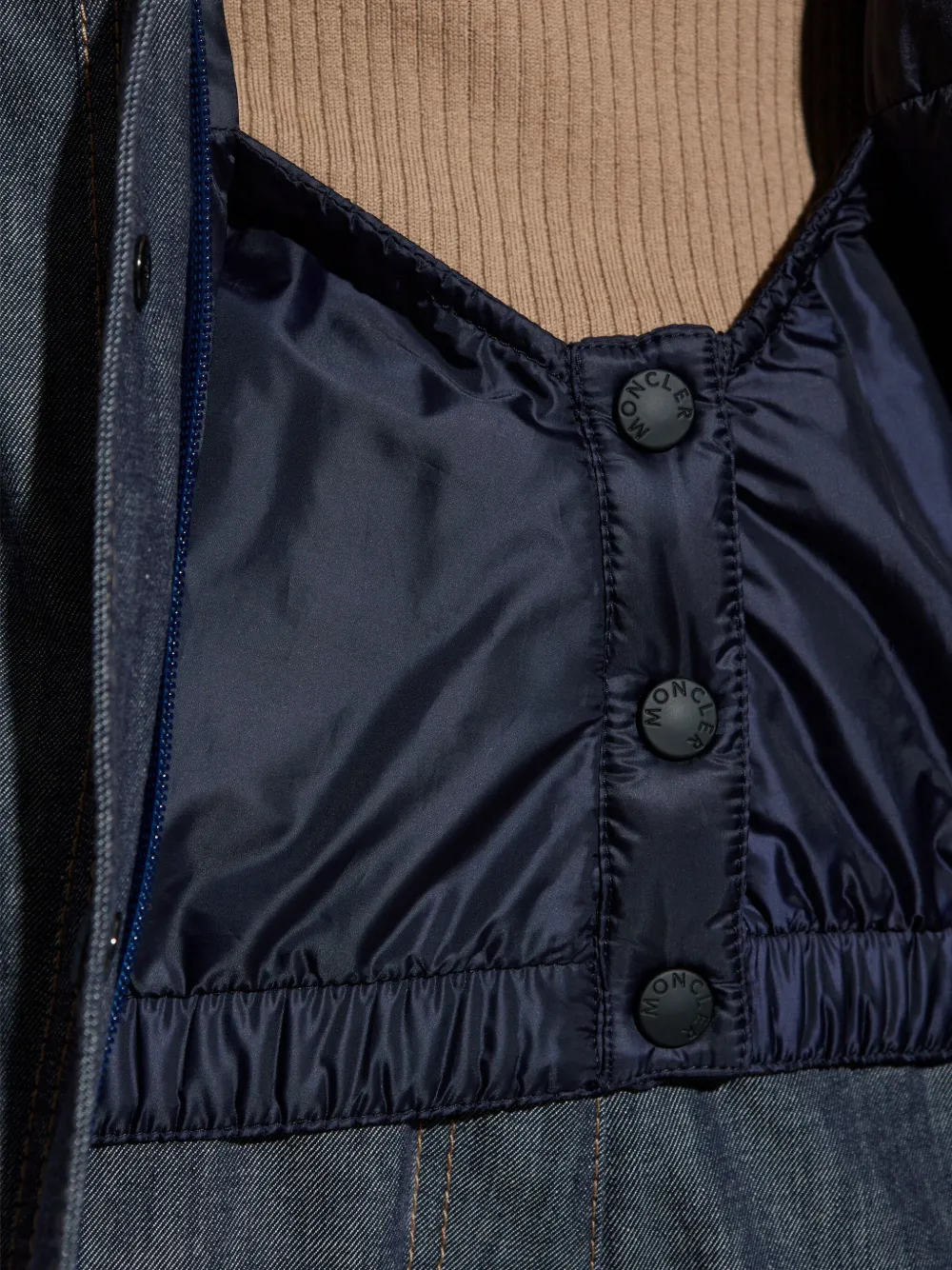 Moncler Grenoble Denim jack Blauw