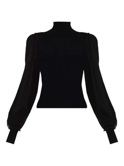 FRAME sheer-sleeve blouse