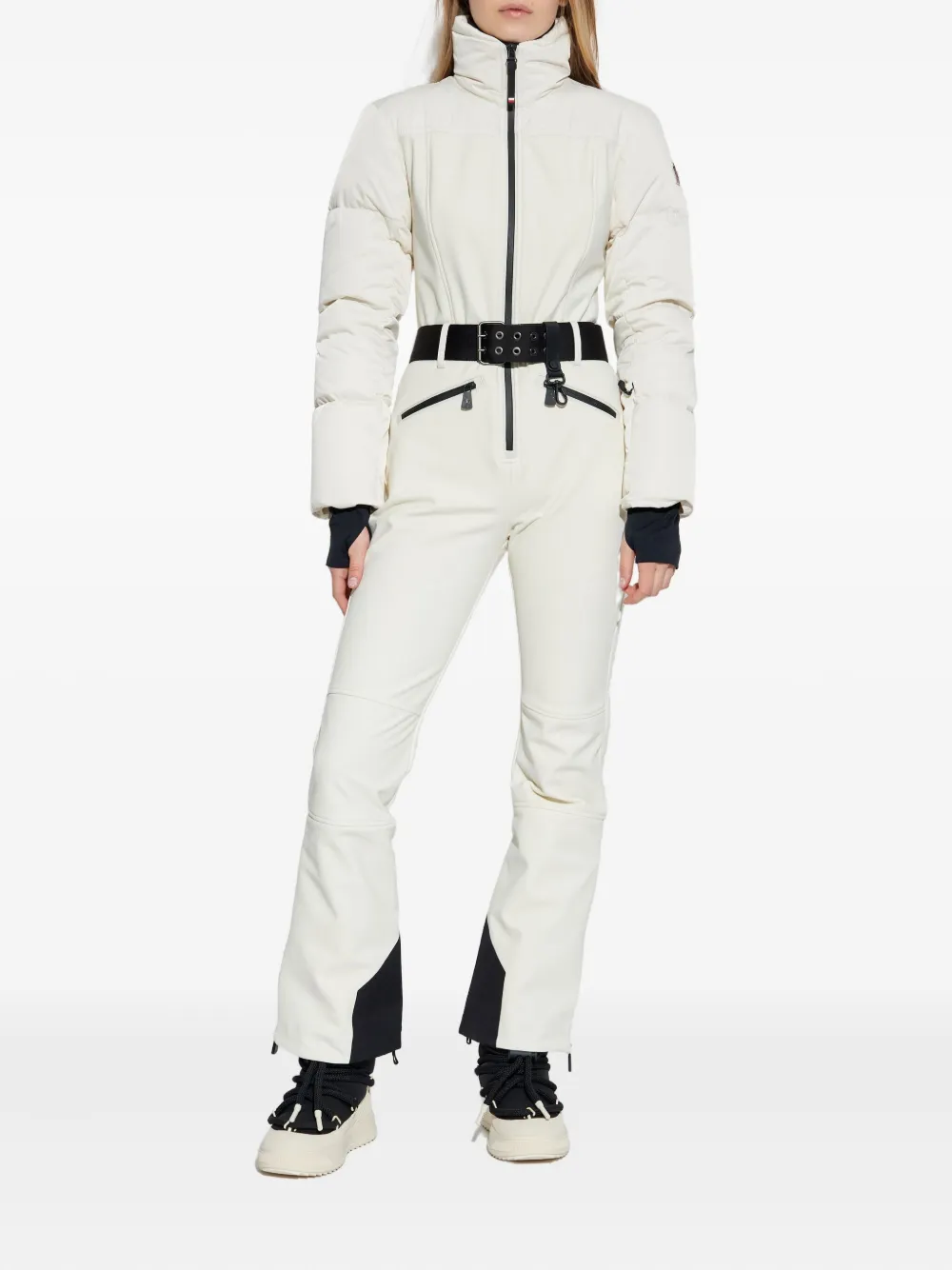 Moncler Grenoble belted ski suit - Beige