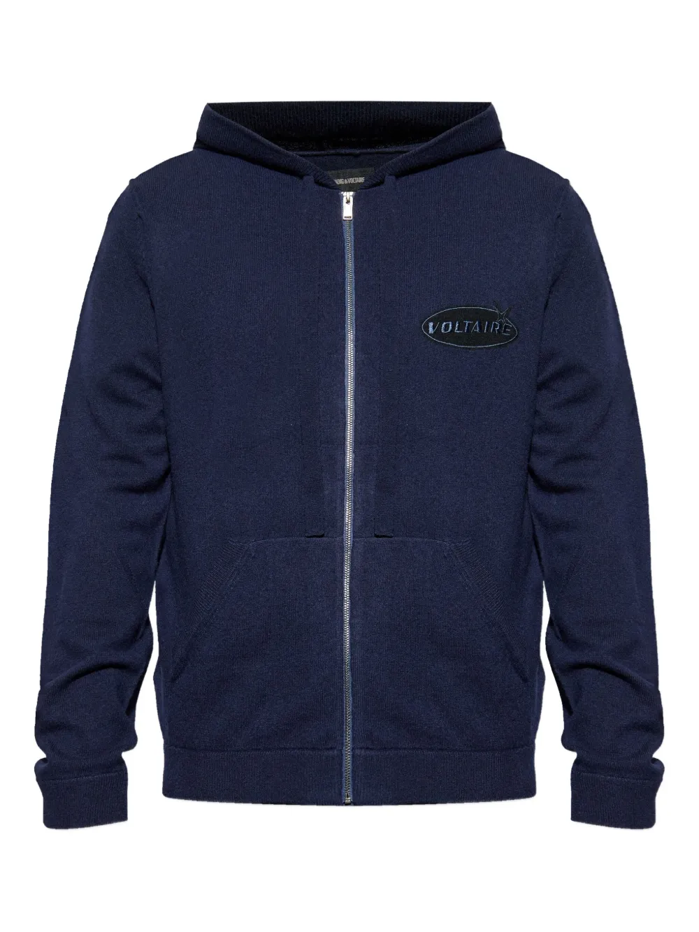 Zadig&Voltaire hoodie zippé à patch logo | bleu | Image 1