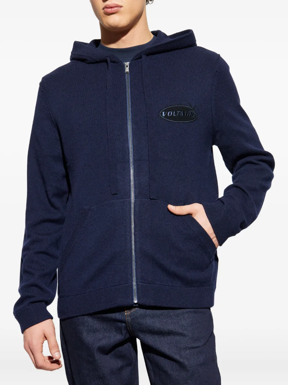 Zadig&Voltaire Hoodie met logopatch Blauw