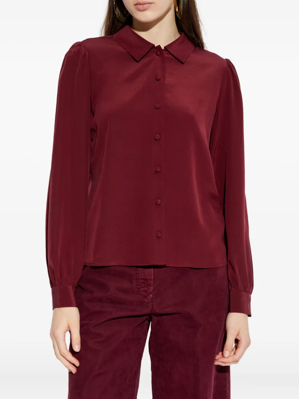 Frame Buttoned Shirt In Red