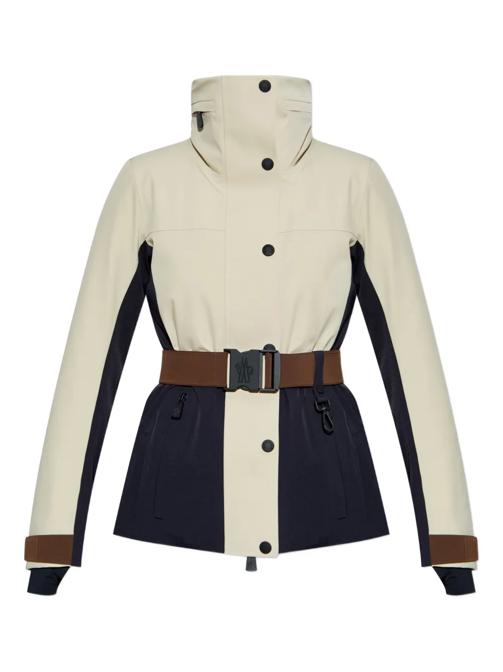 Moncler Hainets Hooded Padded Ski Jacket In Neutral