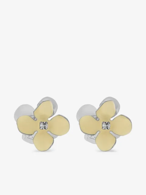 Marni aretes con motivo floral