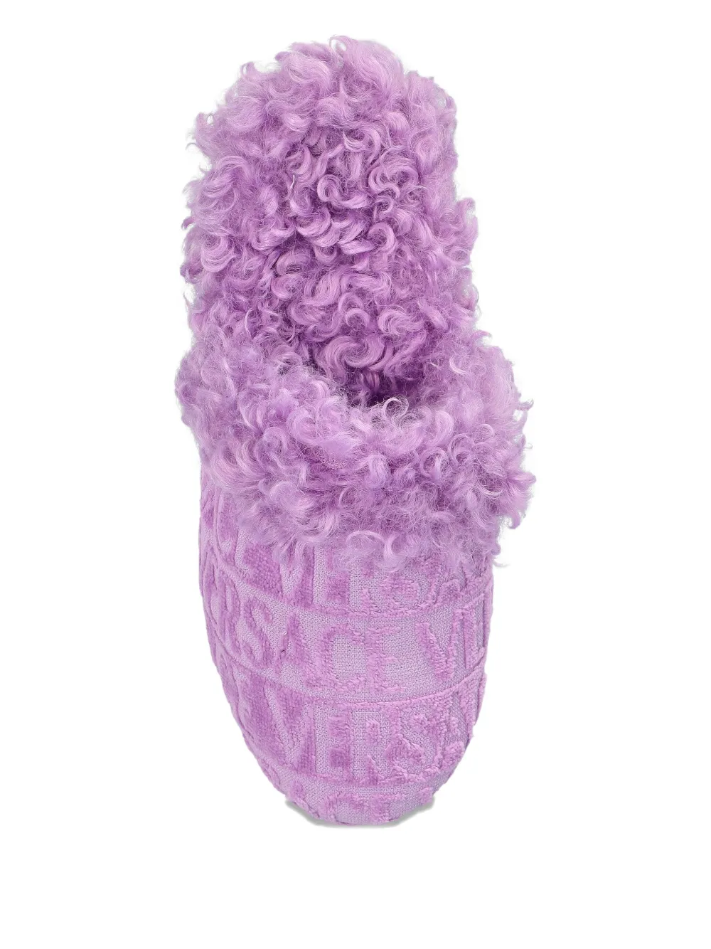 Versace Home Logo Slippers In Purple