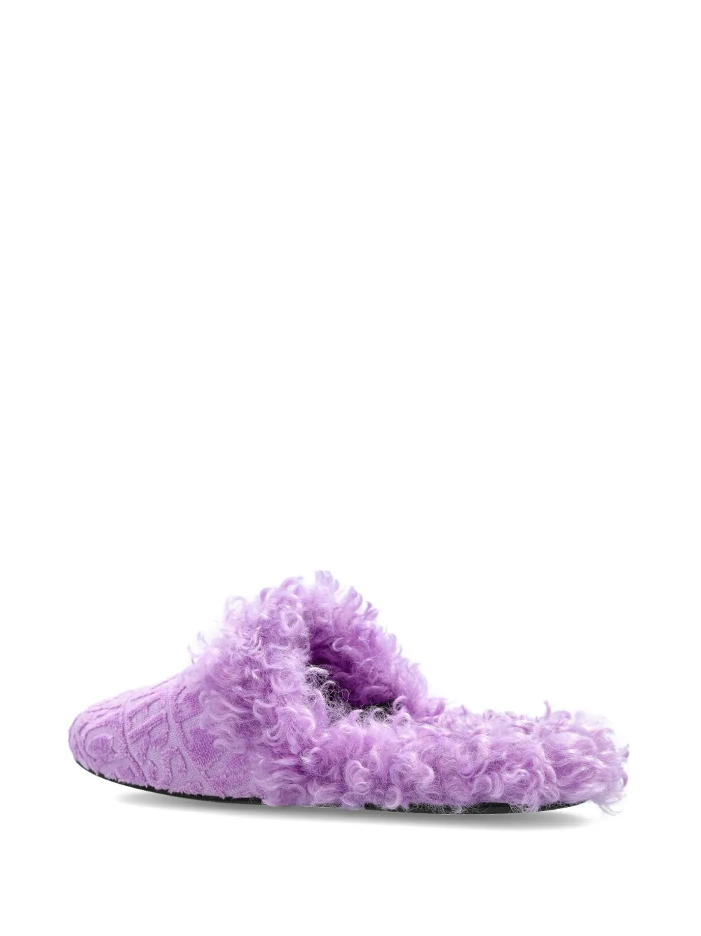 Versace Home Logo Slippers In Purple