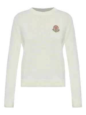 Moncler embroidered-logo Sweatshirt | White | FARFETCH