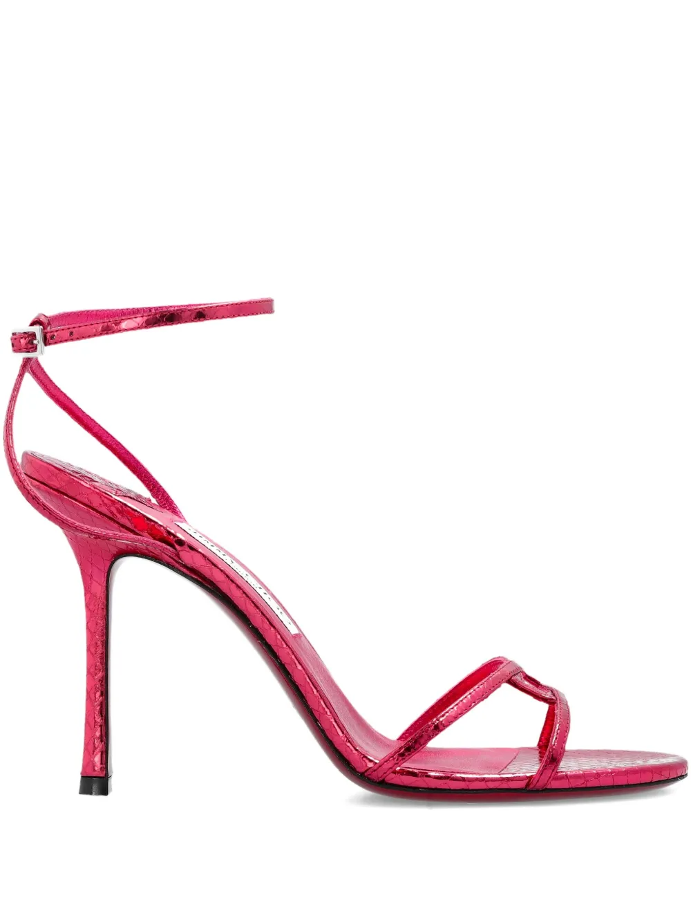 Jimmy Choo Leo 100 Satin Sandals In Pink