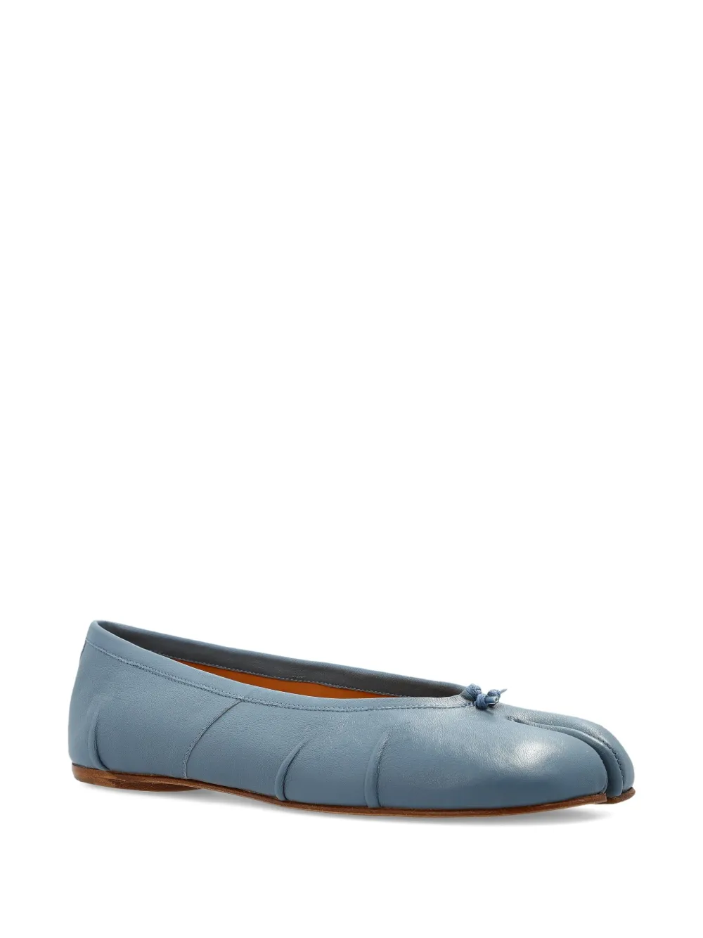 Maison Margiela Tabi Knot-detail Ballet Flats In Blue