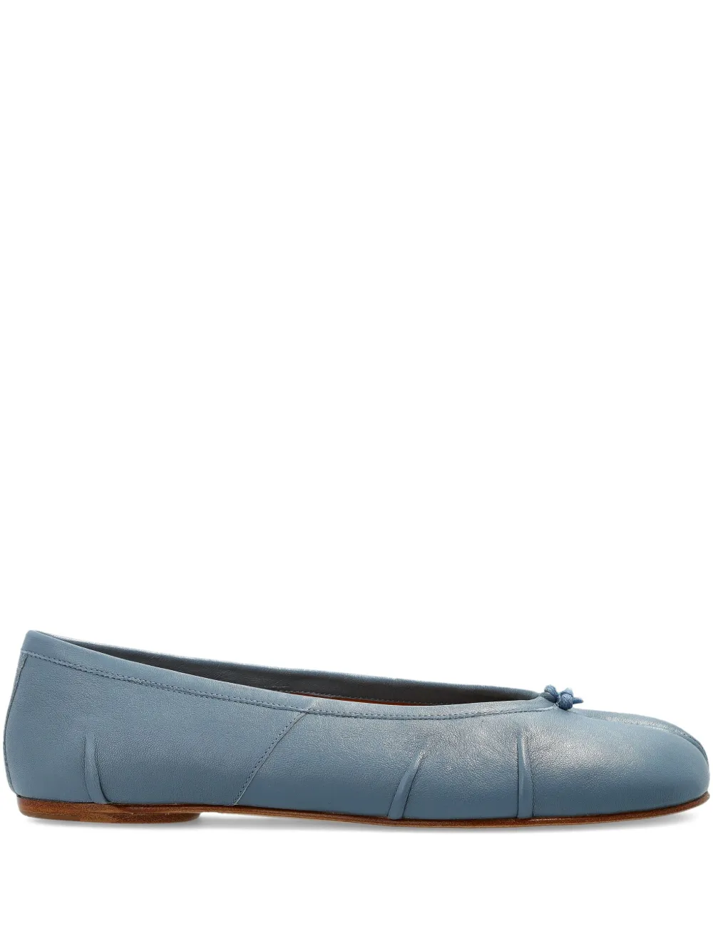 Maison Margiela Tabi Knot-detail Ballet Flats In Blue