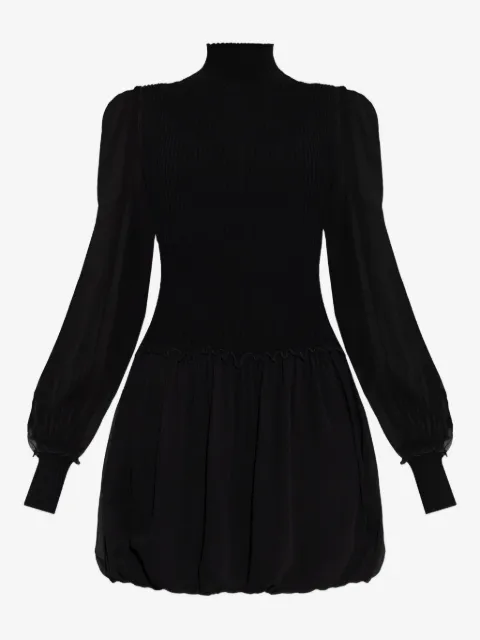 FRAME vestido corto con mangas transparentes