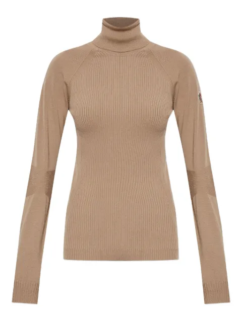 Moncler Grenoble logo-appliqué ribbed-knit jumper