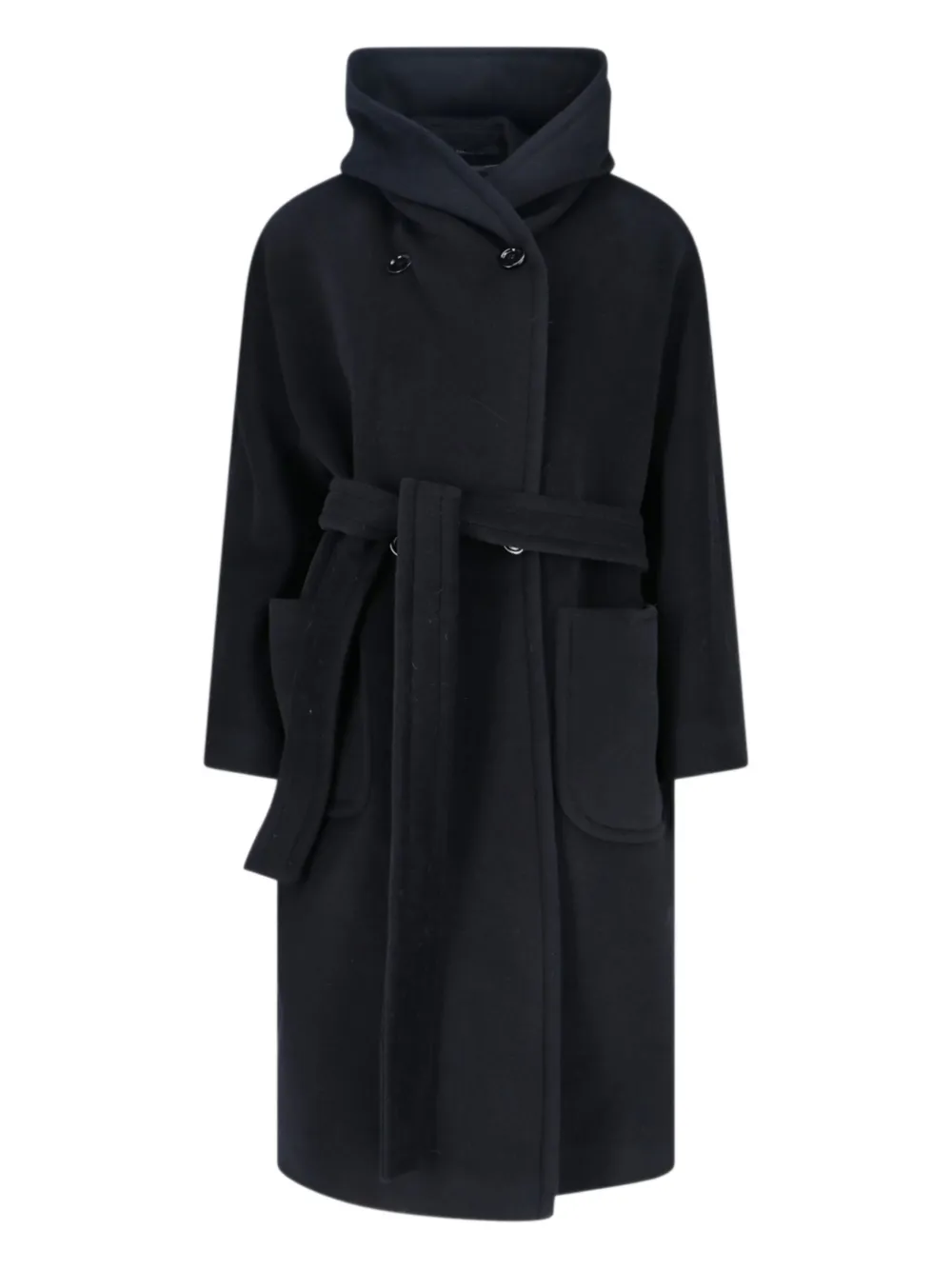 Tagliatore Daisy hooded double-breasted coat - Nero
