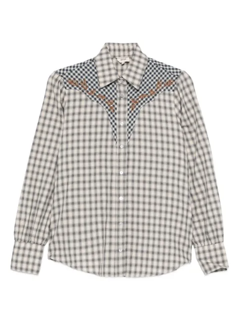 Diega Costelina embroidered checked shirt
