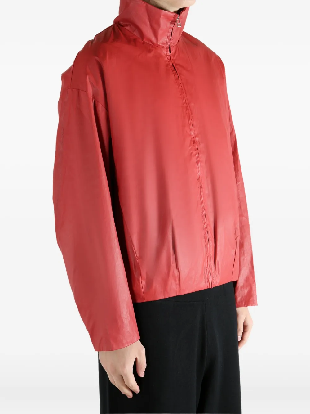  Omar Afridi High-neck Zip-up Jacket - Red 