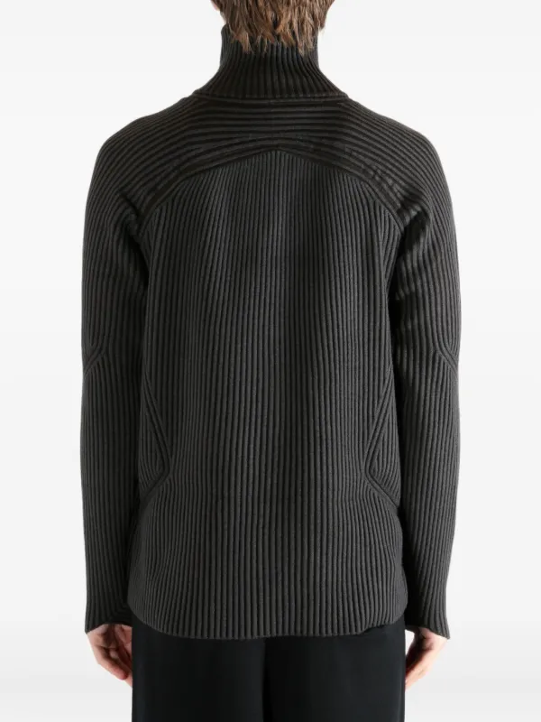 Omar Afridi Ribbed zip-up Cardigan | Grey | FARFETCH
