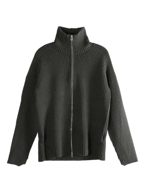 Omar Afridi ribbed zip-up cardigan