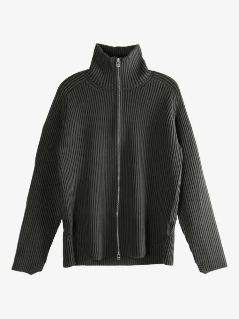 Omar Afridi ribbed zip-up cardigan
