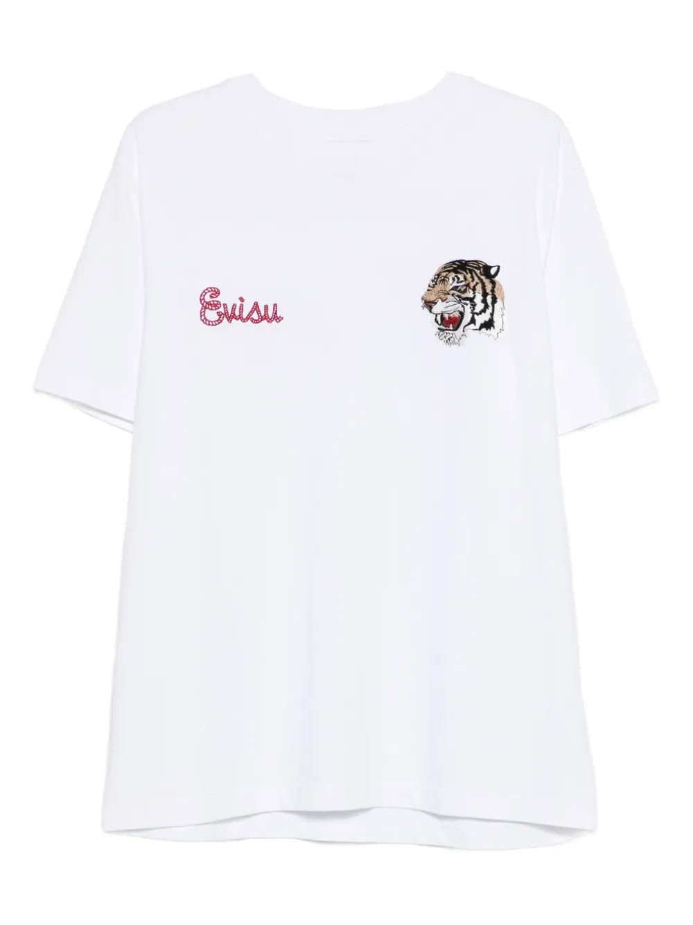 EVISU tiger cotton T-shirt - ホワイト