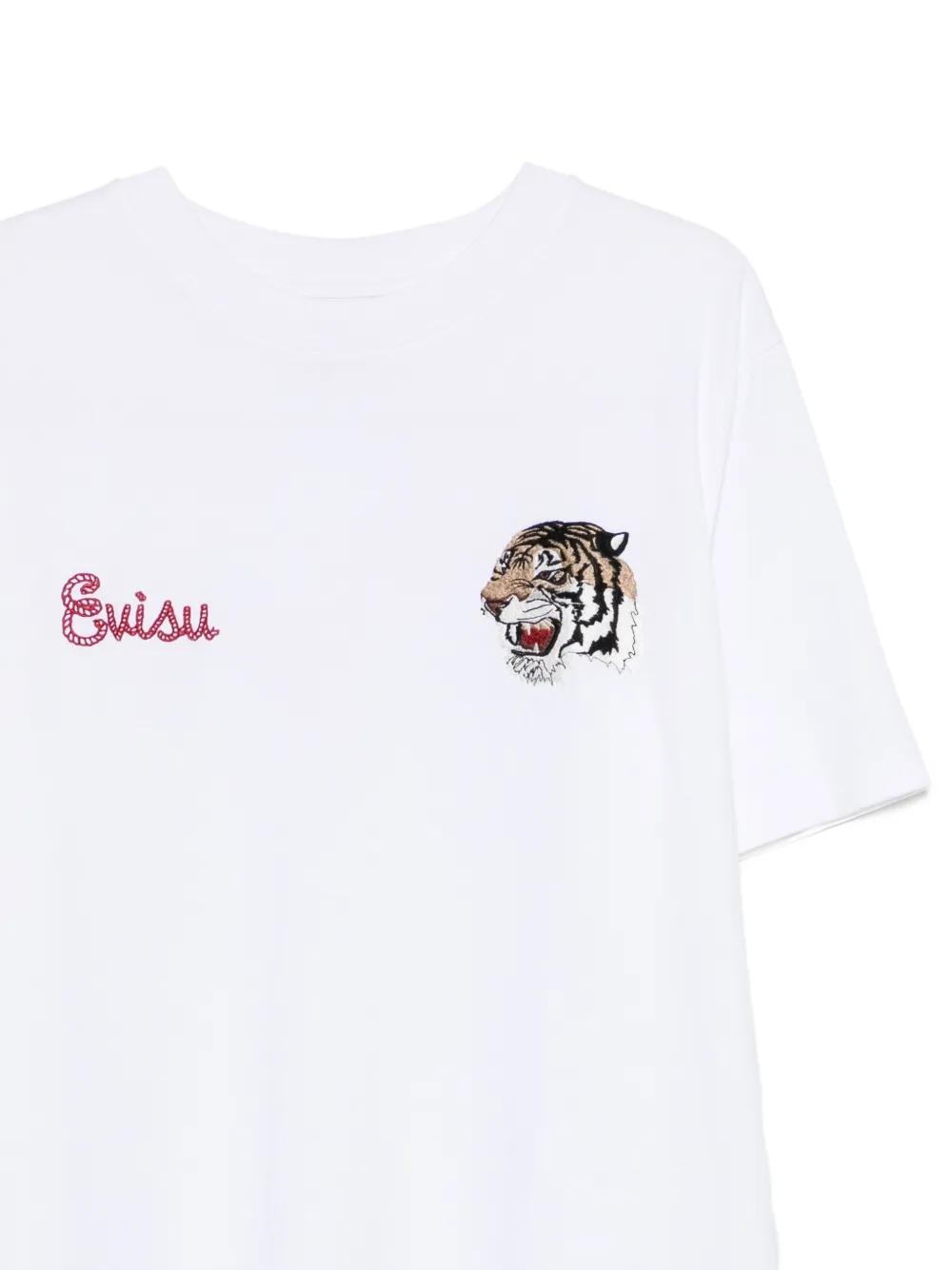 Evisu Tiger Cotton T-shirt In White