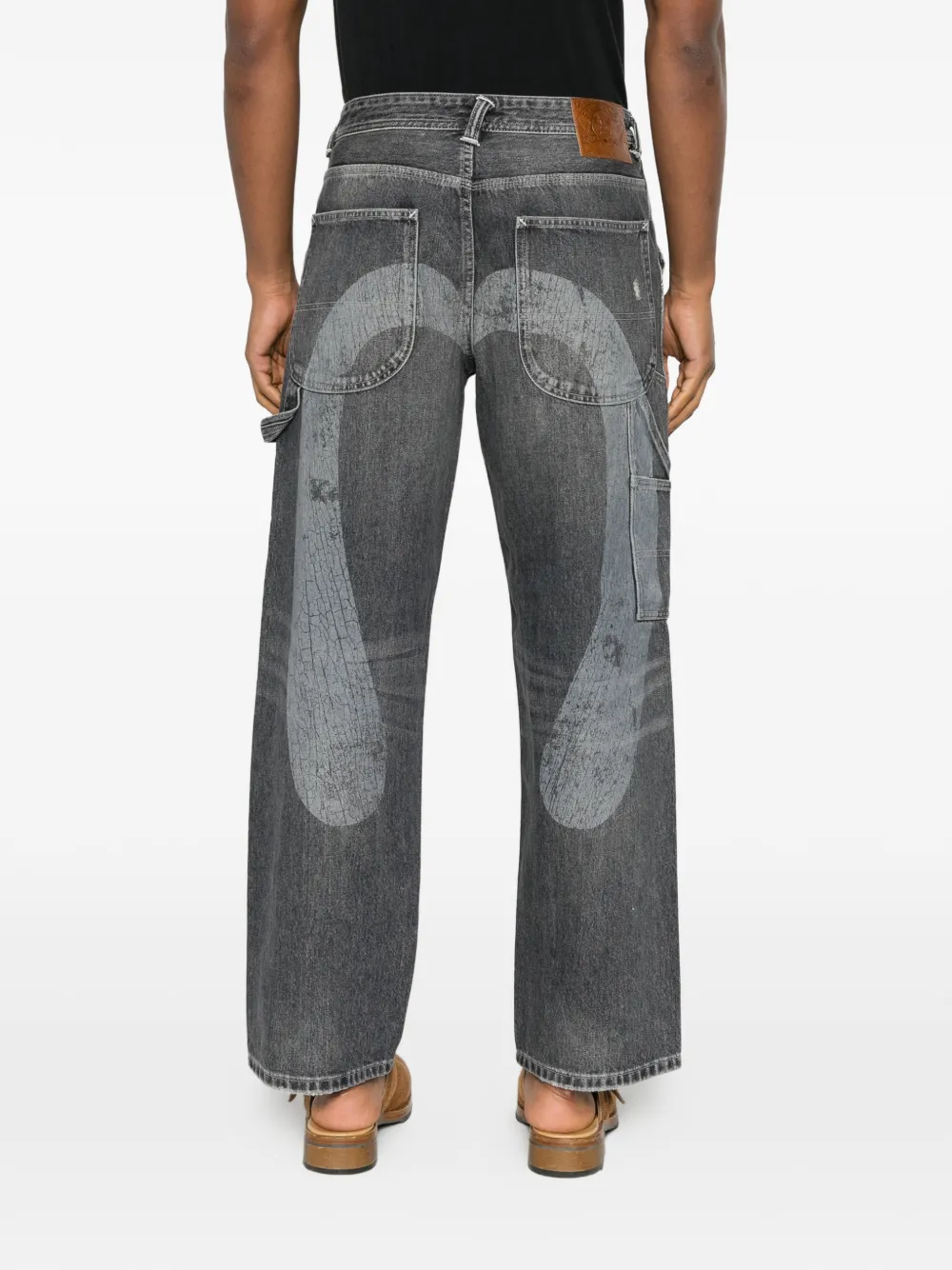 EVISU Denim cargo broek Grijs