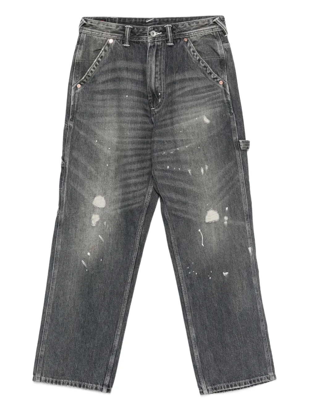 EVISU carpenter-style denim trousers - グレー