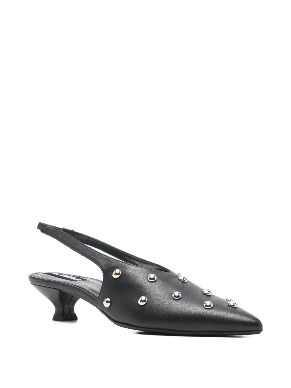 Alohas 40mm Eros Studded Slingback Pumps In Black