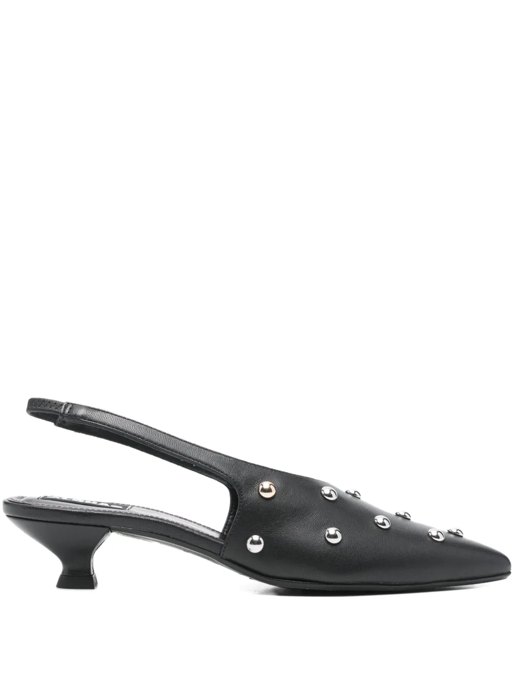 Alohas 40mm Eros Studded Slingback Pumps In Black