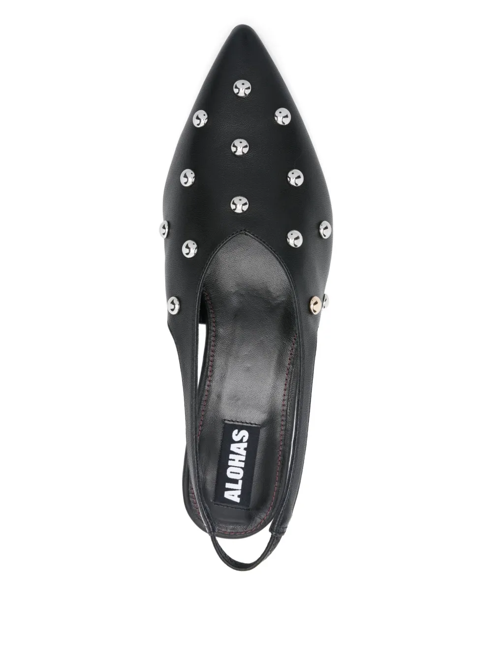 Alohas 40mm Eros Studded Slingback Pumps In Black