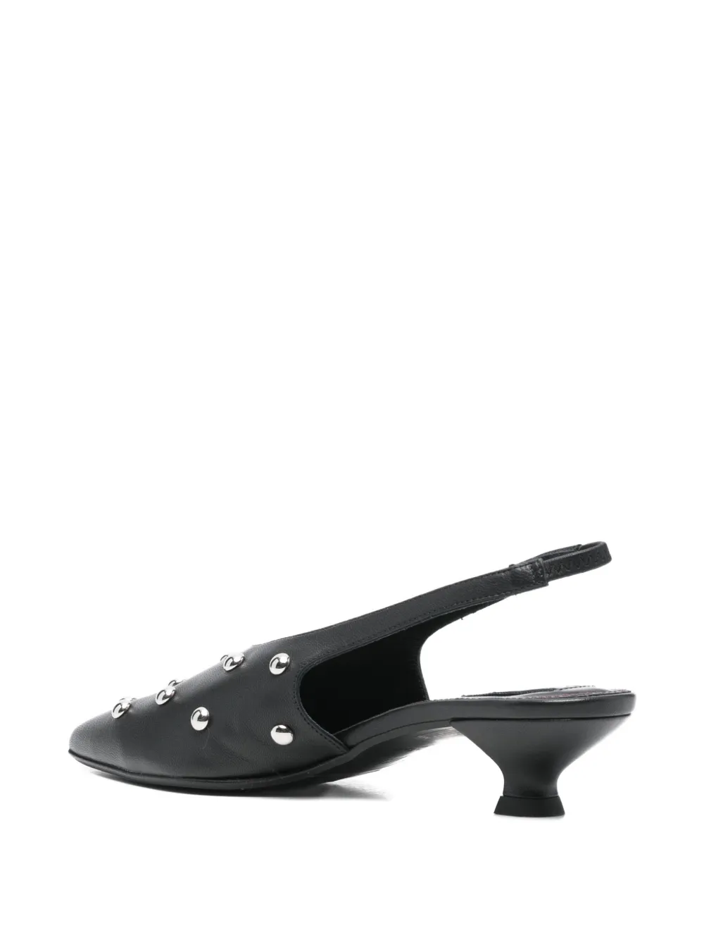Alohas 40mm Eros Studded Slingback Pumps In Black