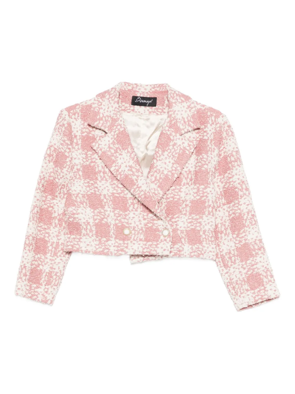Benjamin Benmoyal Double-breasted Checked Jacket In Pink
