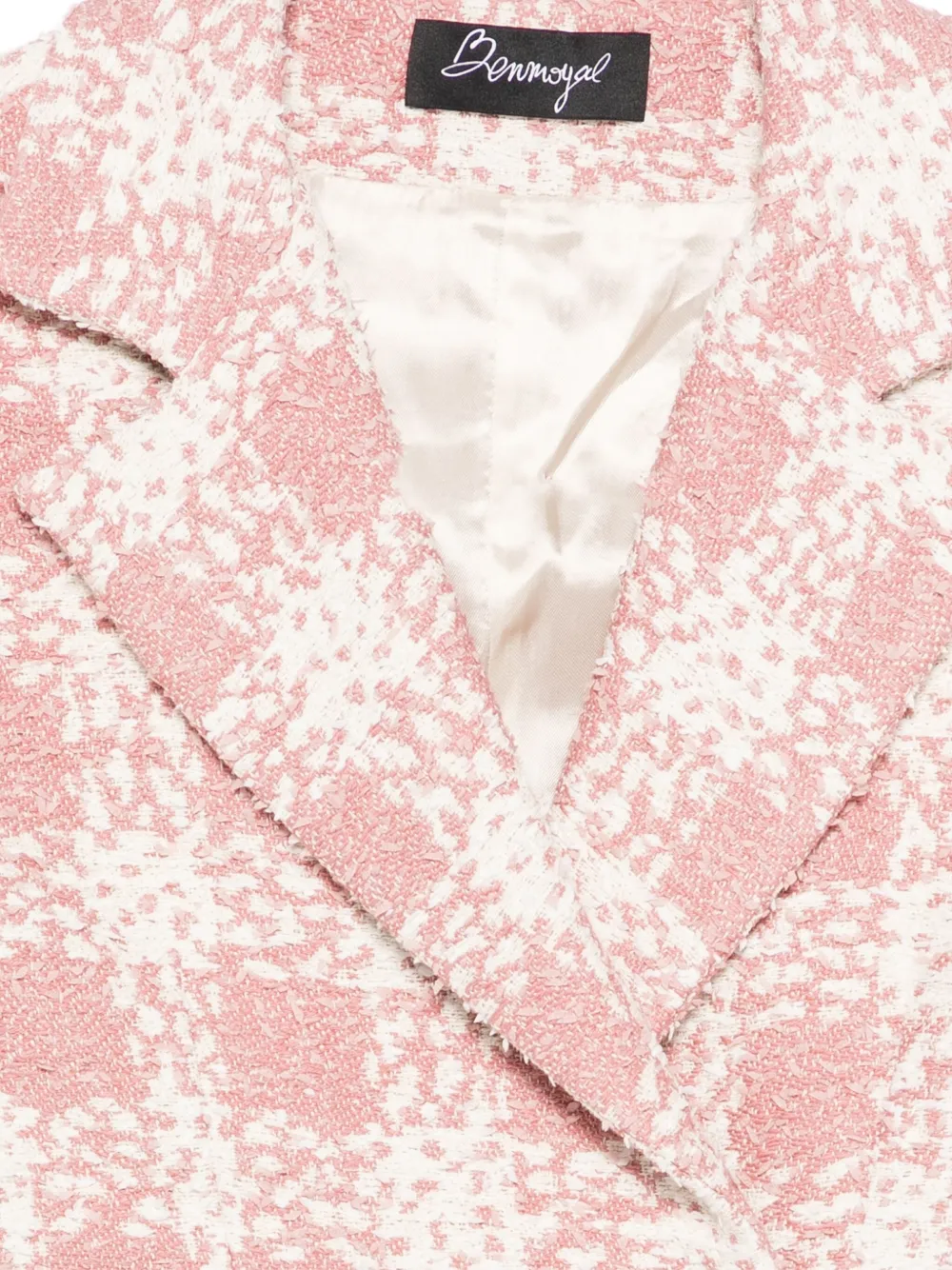 Benjamin Benmoyal Double-breasted Checked Jacket In Pink