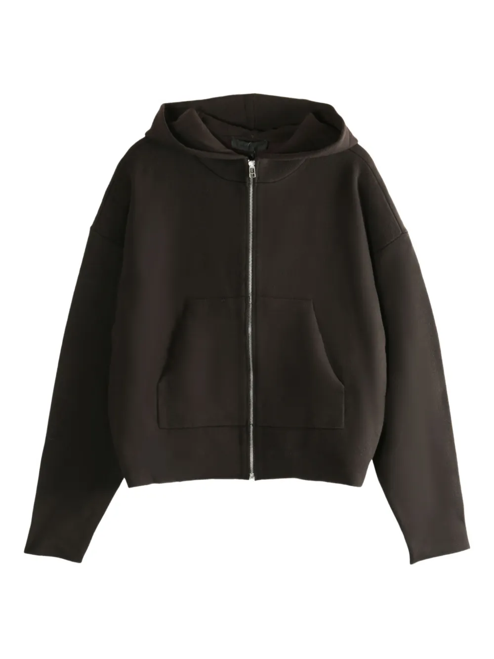 Omar Afridi zip-up wool hoodie | Braun | Image 1