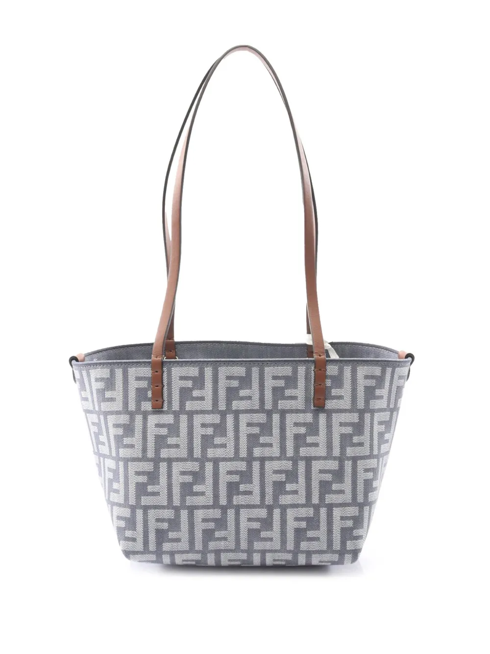 Fendi Pre-Owned 2010-2025 Small Denim Effect FF Jacquard Reversible Shopper Roll tote bag | Blue | Image 1