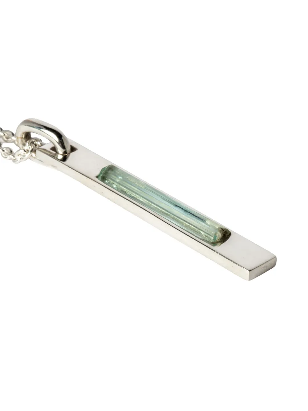 Parts Of Four Sterling Silver Talisman Aquamarine Necklace In Silver